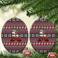 Unicorn Believe In The Magic Christmas Ceramic Ornament Xmas Holiday Patterns - Wonder Print Shop