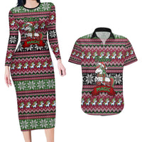 Unicorn Believe In The Magic Christmas Couples Matching Long Sleeve Bodycon Dress and Hawaiian Shirt Xmas Holiday Patterns - Wonder Print Shop