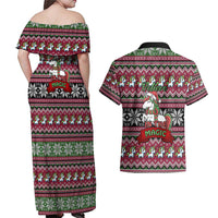 Unicorn Believe In The Magic Christmas Couples Matching Off Shoulder Maxi Dress and Hawaiian Shirt Xmas Holiday Patterns - Wonder Print Shop
