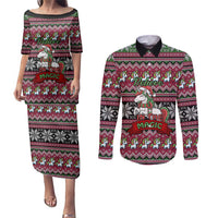 Unicorn Believe In The Magic Christmas Couples Matching Puletasi and Long Sleeve Button Shirt Xmas Holiday Patterns - Wonder Print Shop