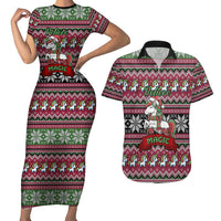 Unicorn Believe In The Magic Christmas Couples Matching Short Sleeve Bodycon Dress and Hawaiian Shirt Xmas Holiday Patterns - Wonder Print Shop