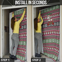 Unicorn Believe In The Magic Christmas Door Cover Xmas Holiday Patterns - Wonder Print Shop