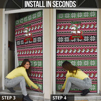 Unicorn Believe In The Magic Christmas Door Cover Xmas Holiday Patterns - Wonder Print Shop