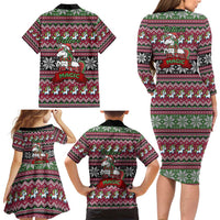 Unicorn Believe In The Magic Christmas Family Matching Long Sleeve Bodycon Dress and Hawaiian Shirt Xmas Holiday Patterns - Wonder Print Shop