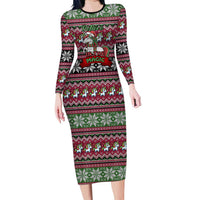 Unicorn Believe In The Magic Christmas Family Matching Long Sleeve Bodycon Dress and Hawaiian Shirt Xmas Holiday Patterns - Wonder Print Shop