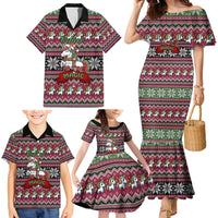 Unicorn Believe In The Magic Christmas Family Matching Mermaid Dress and Hawaiian Shirt Xmas Holiday Patterns - Wonder Print Shop