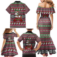 Unicorn Believe In The Magic Christmas Family Matching Mermaid Dress and Hawaiian Shirt Xmas Holiday Patterns - Wonder Print Shop