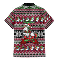 Unicorn Believe In The Magic Christmas Family Matching Mermaid Dress and Hawaiian Shirt Xmas Holiday Patterns - Wonder Print Shop