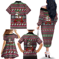 Unicorn Believe In The Magic Christmas Family Matching Off The Shoulder Long Sleeve Dress and Hawaiian Shirt Xmas Holiday Patterns - Wonder Print Shop