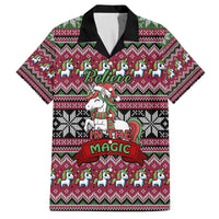 Unicorn Believe In The Magic Christmas Family Matching Off The Shoulder Long Sleeve Dress and Hawaiian Shirt Xmas Holiday Patterns - Wonder Print Shop