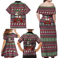 Unicorn Believe In The Magic Christmas Family Matching Off Shoulder Maxi Dress and Hawaiian Shirt Xmas Holiday Patterns - Wonder Print Shop