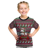 Unicorn Believe In The Magic Christmas Kid T Shirt Xmas Holiday Patterns - Wonder Print Shop