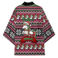 Unicorn Believe In The Magic Christmas Kimono Xmas Holiday Patterns - Wonder Print Shop