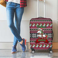 Unicorn Believe In The Magic Christmas Luggage Cover Xmas Holiday Patterns - Wonder Print Shop