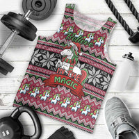Unicorn Believe In The Magic Christmas Men Tank Top Xmas Holiday Patterns - Wonder Print Shop
