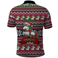 Unicorn Believe In The Magic Christmas Polo Shirt Xmas Holiday Patterns - Wonder Print Shop