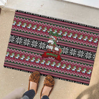 Unicorn Believe In The Magic Christmas Rubber Doormat Xmas Holiday Patterns - Wonder Print Shop