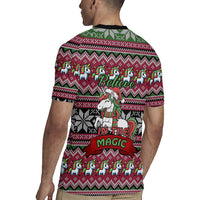 Unicorn Believe In The Magic Christmas Rugby Jersey Xmas Holiday Patterns - Wonder Print Shop