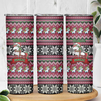 Unicorn Believe In The Magic Christmas Skinny Tumbler Xmas Holiday Patterns - Wonder Print Shop