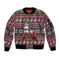 Unicorn Believe In The Magic Christmas Sleeve Zip Bomber Jacket Xmas Holiday Patterns - Wonder Print Shop
