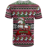 Unicorn Believe In The Magic Christmas T Shirt Xmas Holiday Patterns - Wonder Print Shop