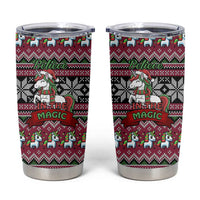 Unicorn Believe In The Magic Christmas Tumbler Cup Xmas Holiday Patterns - Wonder Print Shop