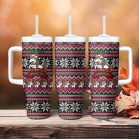 Unicorn Believe In The Magic Christmas Tumbler With Handle Xmas Holiday Patterns - Wonder Print Shop