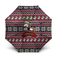 Unicorn Believe In The Magic Christmas Umbrella Xmas Holiday Patterns - Wonder Print Shop