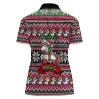 Unicorn Believe In The Magic Christmas Women Polo Shirt Xmas Holiday Patterns - Wonder Print Shop