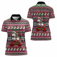 Unicorn Believe In The Magic Christmas Women Polo Shirt Xmas Holiday Patterns - Wonder Print Shop