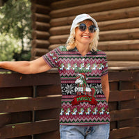Unicorn Believe In The Magic Christmas Women Polo Shirt Xmas Holiday Patterns - Wonder Print Shop