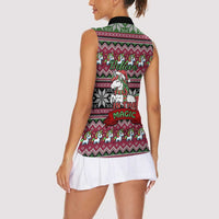 Unicorn Believe In The Magic Christmas Women Sleeveless Polo Shirt Xmas Holiday Patterns - Wonder Print Shop