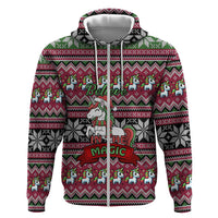 Unicorn Believe In The Magic Christmas Zip Hoodie Xmas Holiday Patterns - Wonder Print Shop