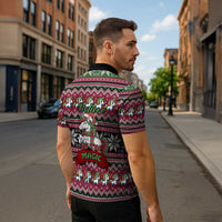Unicorn Believe In The Magic Christmas Zipper Polo Shirt Xmas Holiday Patterns - Wonder Print Shop