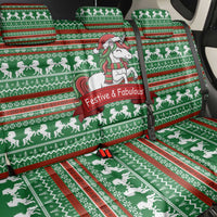 Unicorn Festive Fabulous Christmas Back Car Seat Cover Xmas Holiday Patterns - Wonder Print Shop