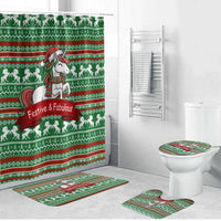 Unicorn Festive Fabulous Christmas Bathroom Set Xmas Holiday Patterns - Wonder Print Shop