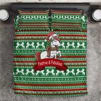 Unicorn Festive Fabulous Christmas Bedding Set Xmas Holiday Patterns - Wonder Print Shop