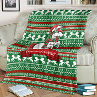 Unicorn Festive Fabulous Christmas Blanket Xmas Holiday Patterns - Wonder Print Shop