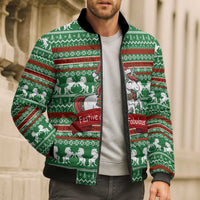 Unicorn Festive Fabulous Christmas Bomber Puffer Jacket Xmas Holiday Patterns - Wonder Print Shop