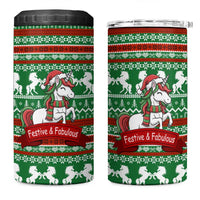Unicorn Festive Fabulous Christmas 4 in 1 Can Cooler Tumbler Xmas Holiday Patterns - Wonder Print Shop