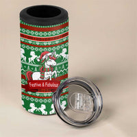 Unicorn Festive Fabulous Christmas 4 in 1 Can Cooler Tumbler Xmas Holiday Patterns - Wonder Print Shop