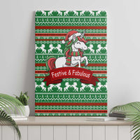 Unicorn Festive Fabulous Christmas Canvas Wall Art Xmas Holiday Patterns - Wonder Print Shop