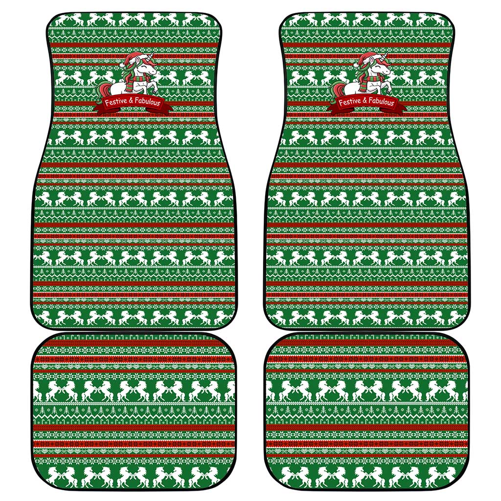 Unicorn Festive Fabulous Christmas Car Mats Xmas Holiday Patterns - Wonder Print Shop