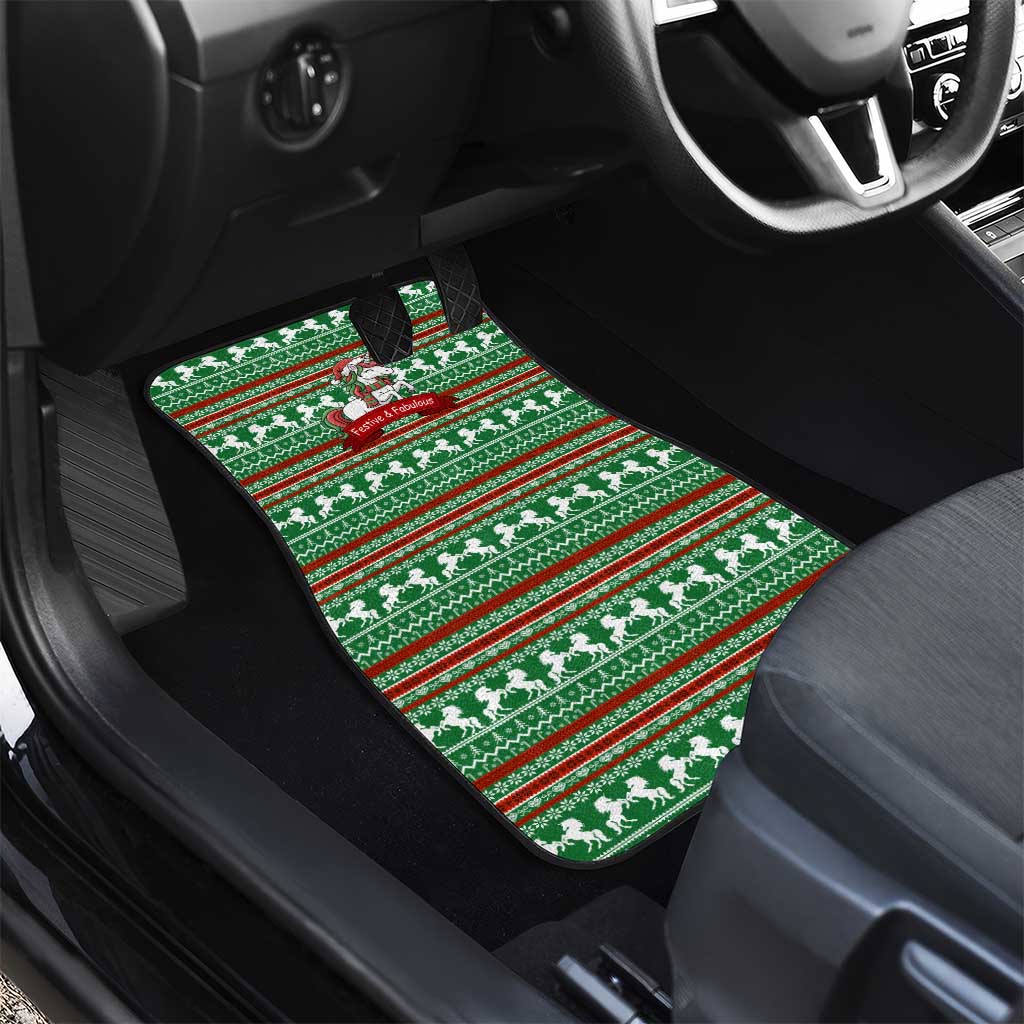 Unicorn Festive Fabulous Christmas Car Mats Xmas Holiday Patterns - Wonder Print Shop