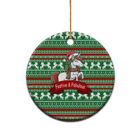 Unicorn Festive Fabulous Christmas Ceramic Ornament Xmas Holiday Patterns - Wonder Print Shop