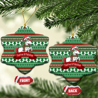 Unicorn Festive Fabulous Christmas Ceramic Ornament Xmas Holiday Patterns - Wonder Print Shop