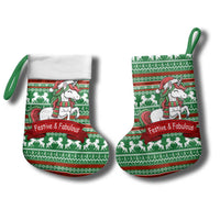 Unicorn Festive Fabulous Christmas Stocking Xmas Holiday Patterns - Wonder Print Shop