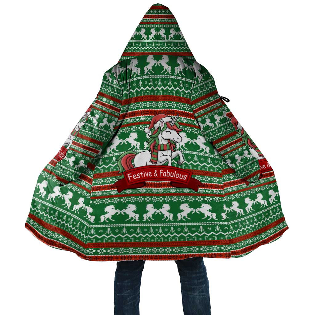 Unicorn Festive Fabulous Christmas Cloak Xmas Holiday Patterns - Wonder Print Shop
