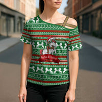 Unicorn Festive Fabulous Christmas Cross Shoulder Shirt Xmas Holiday Patterns - Wonder Print Shop