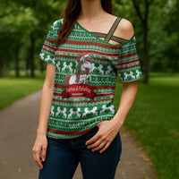 Unicorn Festive Fabulous Christmas Cross Shoulder Shirt Xmas Holiday Patterns - Wonder Print Shop